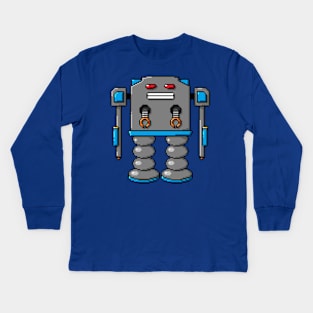 Pixel Robot 221 Kids Long Sleeve T-Shirt